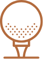 Golf ball on tee Icon