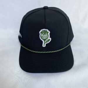 Rozay Rose Rope Hat - Black