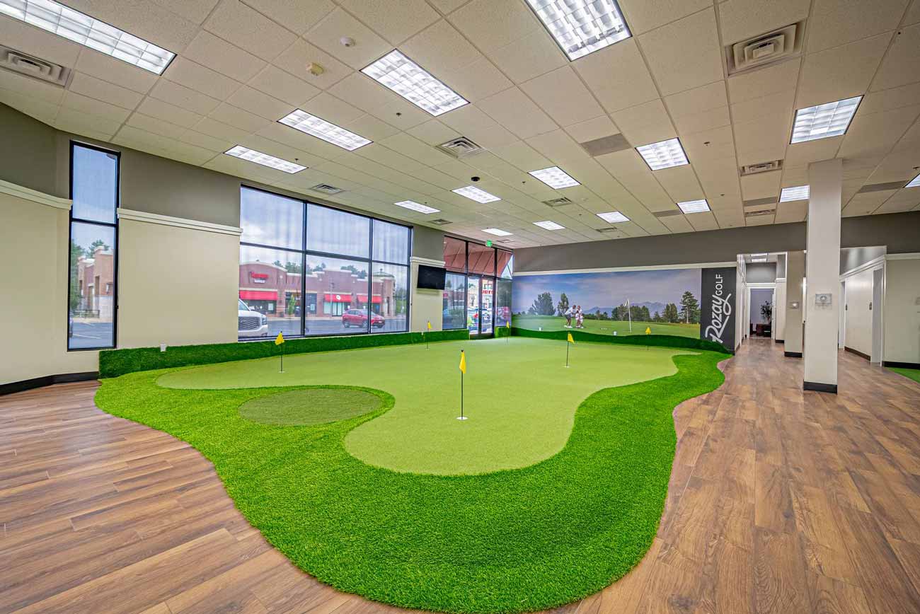 Inside the Rozay Golf Sandy Utah Club Location, the putting green