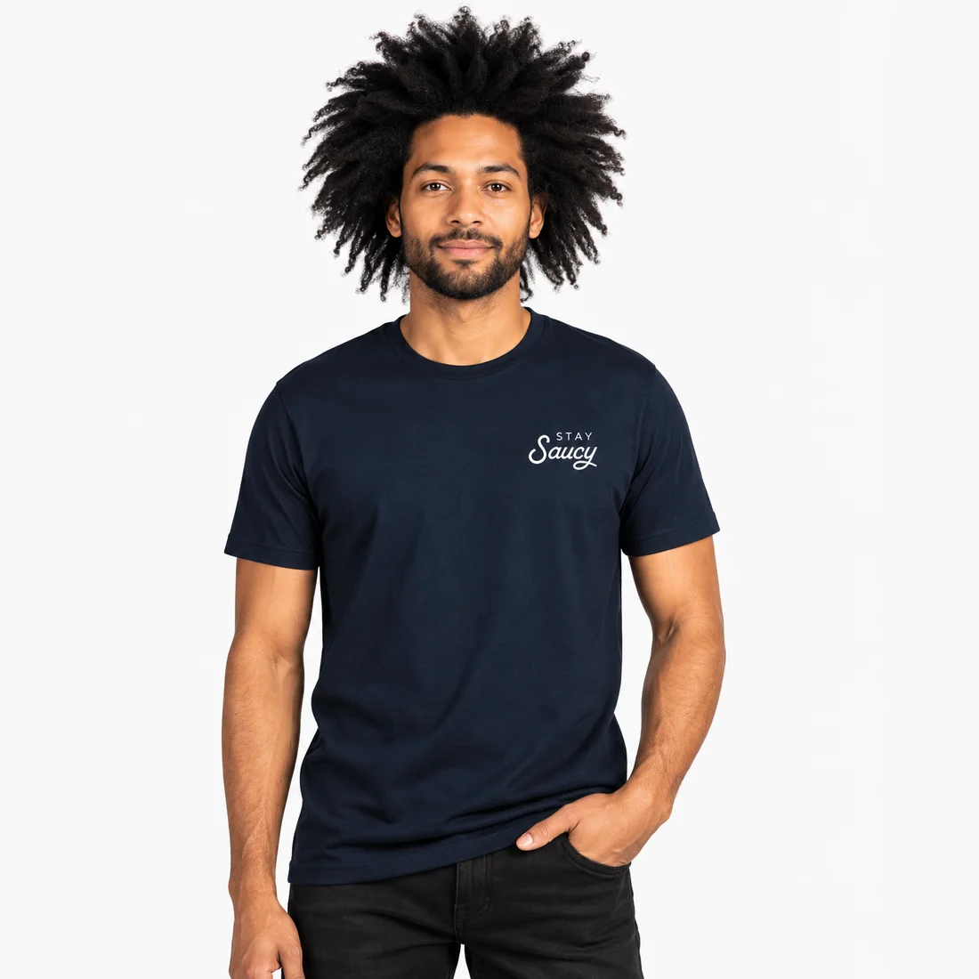 Navy Stay Saucy Rozay Golf tee